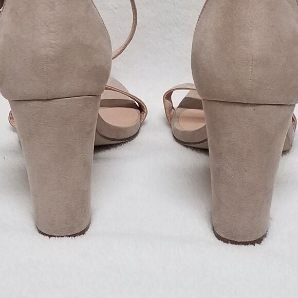 MADDEN Girl Beella Tan Suede Heeled Sandal Strappy - Picture 12 of 15